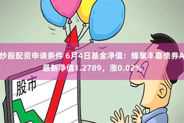 炒股配资申请条件 6月4日基金净值：蜂巢丰嘉债券A最新净值1.2789，涨0.02%