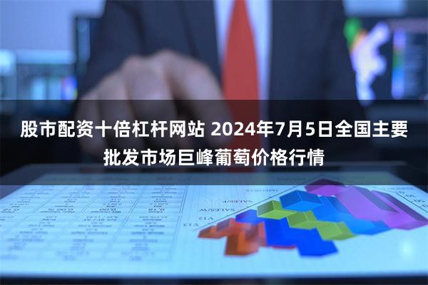 股市配资十倍杠杆网站 2024年7月5日全国主要批发市场巨峰葡萄价格行情