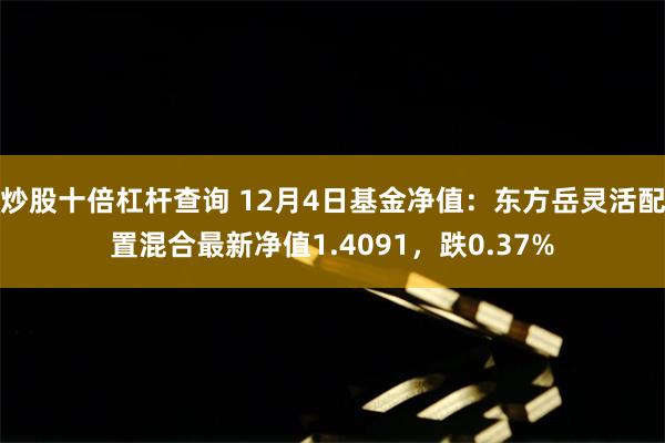 炒股十倍杠杆查询 12月4日基金净值：东方岳灵活配置混合最新净值1.4091，跌0.37%