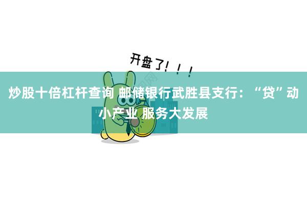 炒股十倍杠杆查询 邮储银行武胜县支行：“贷”动小产业 服务大发展