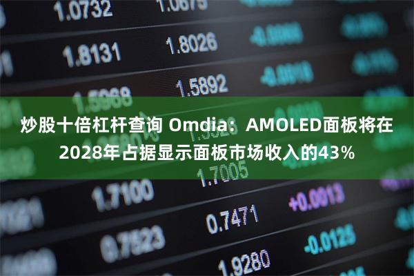 炒股十倍杠杆查询 Omdia：AMOLED面板将在2028年占据显示面板市场收入的43%
